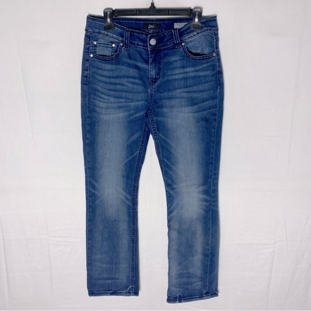 Vintage DH3 Med Wash Mid Rise Mia Straight Leg Jeans 8